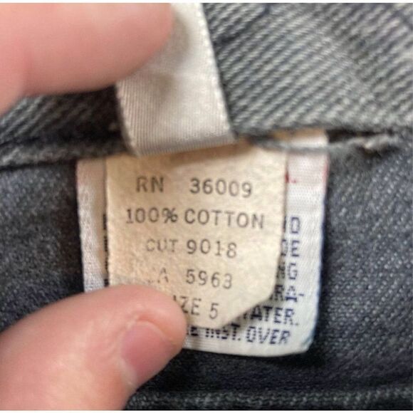 Calvin Klein Vintage Black High Waist Straight Tapered Leg Jeans Size 5 - Picture 6 of 16